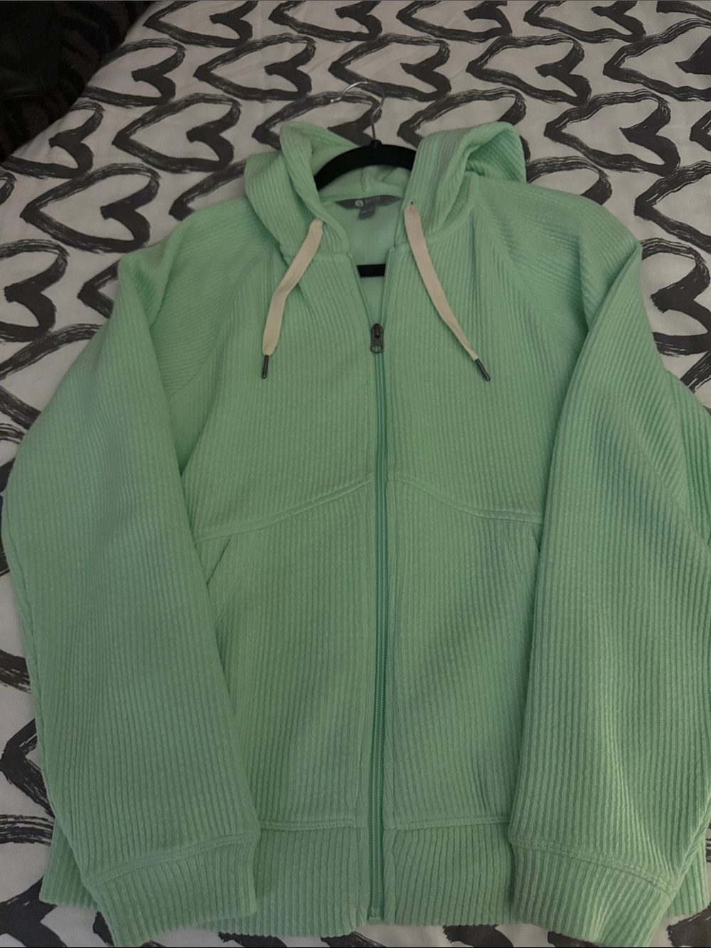 Mint Green Hooded Zip Jacket - Women